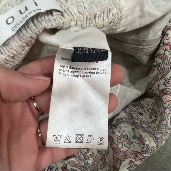 Oui Collection Womens Floral Multi Tiered Maxi Dress Sz 40 Boho Coastal Beachy - Picture 9 of 10